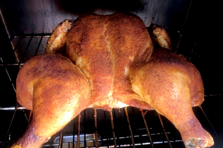 how long to smoke a chicken at 225