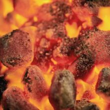 Red Hot BBQ Coals