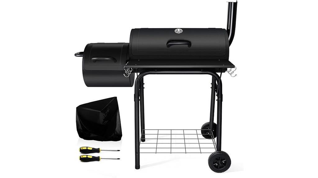 detailed review of leonyo charcoal grill with smoker
